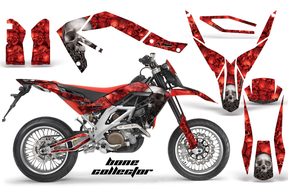 Aprilia SXV450 08 Graphics Kit BoneCollector Red